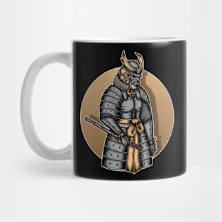 Japanese samurai warrior illustration Mug